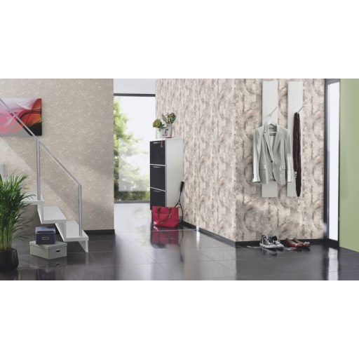 Rasch Composition 554779 Grafikus extravagáns minta texturált változatos struktúra törtfehér szürke árnyalatok bronz tapéta