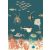 Rasch Studio Onszelf Stories 557633 Gyerekszobai Mélytengeri élővilág petrolkék korallszín szines falpanel