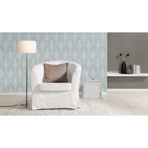 Finoman csillogó egyszínű melírozott antracitszürke tapéta