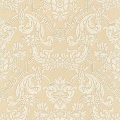   Francia hangulatú pazar barokk minta pasztell bézs krém csillogó hatás tapéta