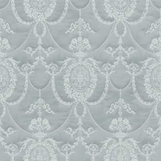   Haute Couture Barokk design finom hímzéssel irizáló színekkel szürkéskék fehérezüst enyhe csillogás tapéta