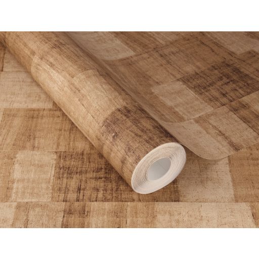 Esztétikus parkett design a fa melegségével csíkokba rendezve mély barna és világosbézs tónus és sötét szemcsék tapéta