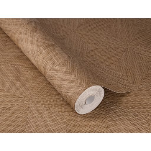 Háromdimenziós háromszög-mozaik pontszerű mintakialakítás meleg barna tónus tapéta