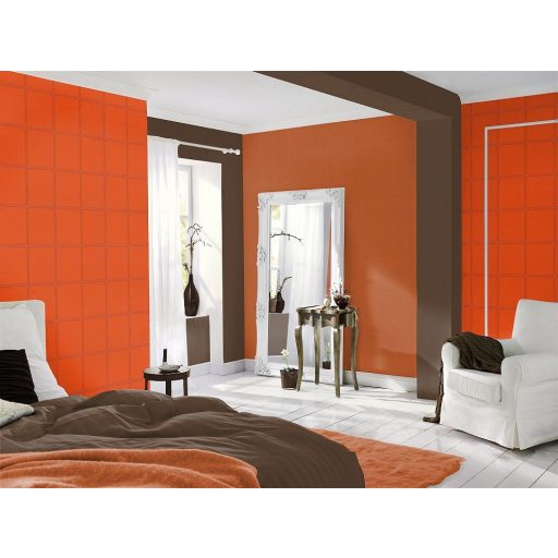 Rasch Cosmopolitan 576405 Natur szemcsés bőrminta túzött varrással narancs barna tapéta