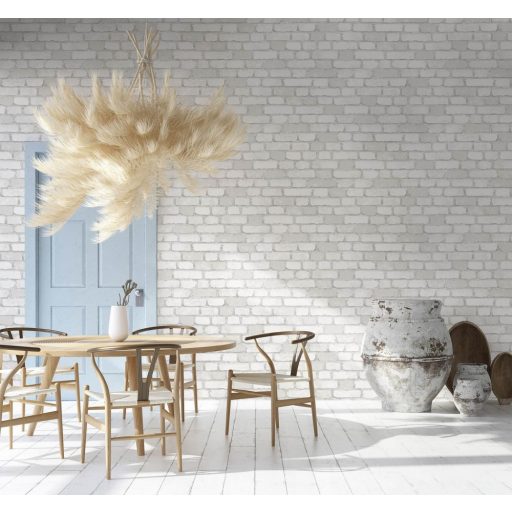 Marburg Imagine 58412 Natrur Ipari design 3D téglaminta szemcsés struktúra szürkésfehér szürkésbézs tapéta