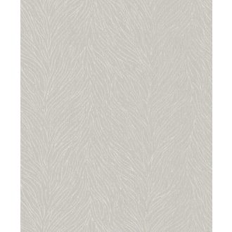   Absztrakt levélminta textil háttéren bézs és gyöngyház tónus fémes csillogó hatás tapéta