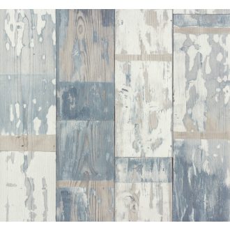   Rasch Make a Change 587128 Natur famintázat deszkaminta bézs szürke kék tapéta