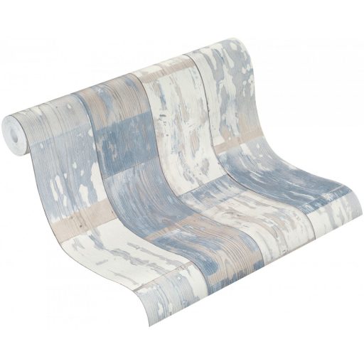 Rasch Make a Change 587128 Natur famintázat deszkaminta bézs szürke kék tapéta