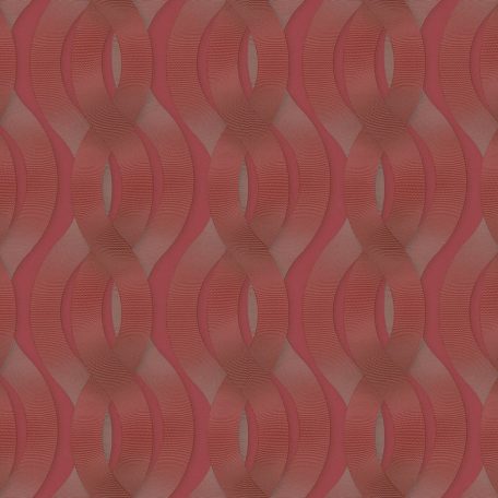 Marburg Colani Legend 59805  geometrikus "láncfonat" minta vörös vörösesbarna arany fémes hatás tapéta