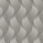 Marburg Colani Legend 59808  geometrikus váltakozó szélességű hullámminta 3D szürkésfehér szürke ezüst fémes hatás tapéta