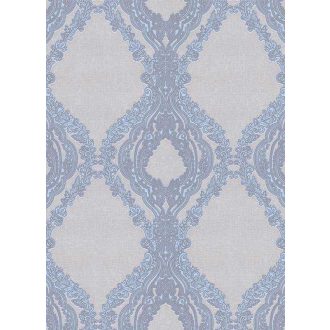   Erismann Secrets 5990-08 Klasszikus barokk díszítőminta szürkésbézs kék barna finom fény tapéta