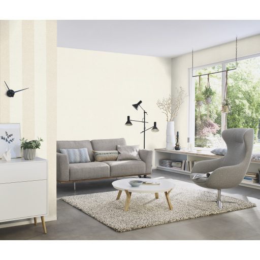 Természetes durva vászonhatású texturált egyszínű minta fehér/törtfehér tónus tapéta