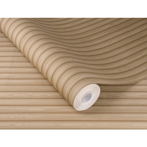 Természetes és elegáns falpanel minta finom szemcsézettel és 3D hatással (ívekkel) világosbarna és barna tónus tapéta
