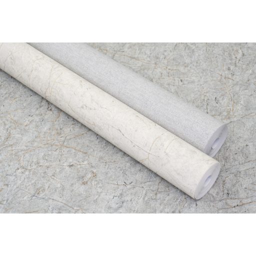 Sokoldalú tehetség! Autentikus és természetes szemcsés kő/márvány design világos homokszín szürke és fémes rézszín tónus tapéta