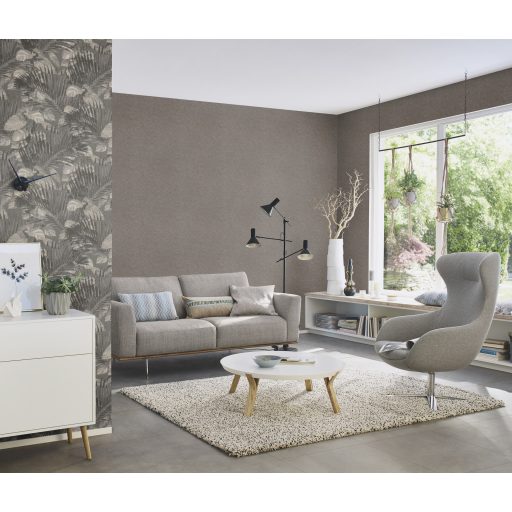 Sokoldalú tehetség! Autentikus és természetes szemcsés kő/márvány design sötétszürke antracit és fémes rézszín tónus tapéta