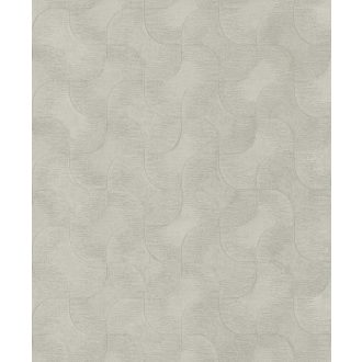   Kirakósra emlékeztető kombinálódó grafikus formák mintája szürke világosszürke és ezüst tónus fémes hatás tapéta