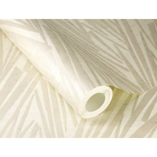 Mikádó játékra emlékeztető inovatív grafikus 3D minta krém és krémfehér tónus fémes hatás tapéta