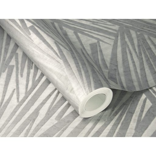 Mikádó játékra emlékeztető inovatív grafikus 3D minta szürke és ezüst tónus fémes hatás tapéta