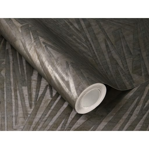 Mikádó játékra emlékeztető inovatív grafikus 3D minta antracit és bronzbarna tónus fémes hatás tapéta