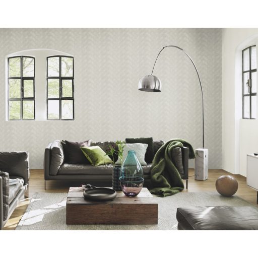 Kifinomult vonalmintázatú strukturált egyszínű minta szürke/szürkésbézs tónus fémes hatás tapéta