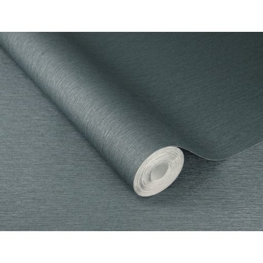 Kifinomult vonalmintázatú strukturált egyszínű minta kékeszöld tónus fémes hatás tapéta