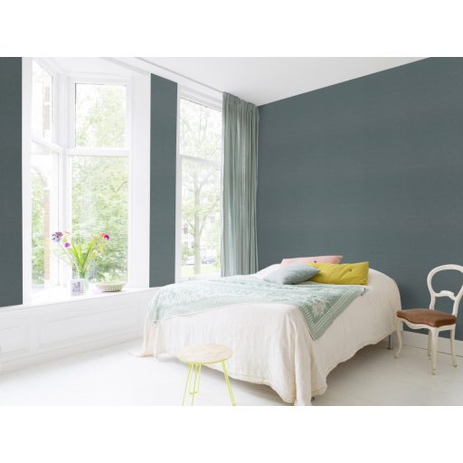 Kifinomult vonalmintázatú strukturált egyszínű minta kékeszöld tónus fémes hatás tapéta