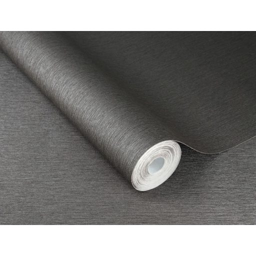 Kifinomult vonalmintázatú strukturált egyszínű minta sötétszürke/antracit tónus fémes hatás tapéta