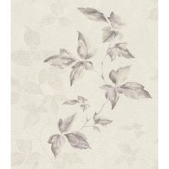   Rasch Lucera 608823 Virágos akvarell megjelenítésű lengedező levelek krém halvány lila szürke ezüst fémes fény tapéta