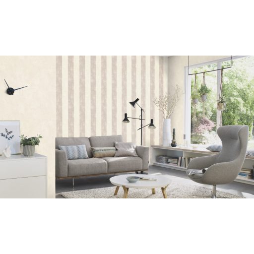 Vintage nyers vakolatminta meleg bézs finom ezüst akcentusok tapéta