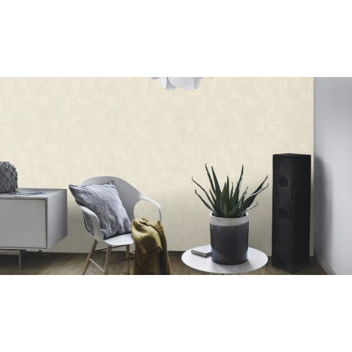 Vintage nyers vakolatminta meleg bézs finom ezüst akcentusok tapéta