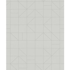   Rasch Modern Art 610741 Grafikus design négyzetek-háromszögek szürke ezüst tapéta