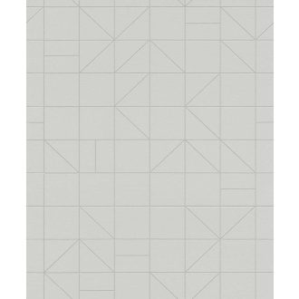   Rasch Modern Art 610741 Grafikus design négyzetek-háromszögek szürke ezüst tapéta