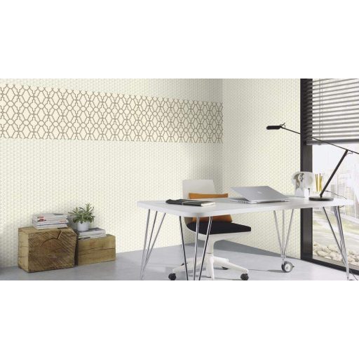 Rasch Modern Art/Make a Change 611533 Grafikus 3D "halpikkely" minta krém szürke tapéta