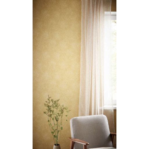 Rasch Linares 617177 Natur Durva vakolatminta egyszínű meleg currysárga tapéta