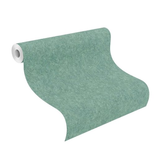 Rasch Linares 617184 Natur Durva vakolatminta egyszínű patinazöld tapéta