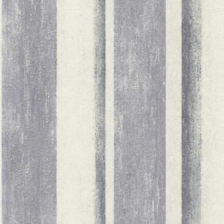 Rasch Linares 617788 Csíkos blokkcsíkos változó szélességű csíkozás plasztikus átmenetek mészfehér farmerkék tapéta