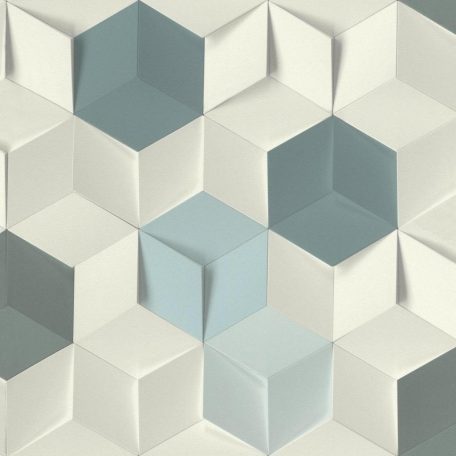 Rasch Modern Art/Make a Change/Maya 622317 geometrikus 3D fehér kék szürke tapéta