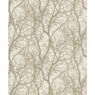 Rasch #tapetenwechsel 633245  natur faágak krémfehér arany bronz tapéta
