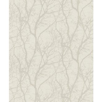 Rasch #tapetenwechsel 633252  natur faágak krémfehér fényes fehér tapéta