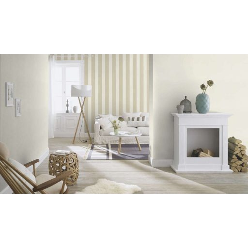 Rasch #tapetenwechsel 633450 csíkos strukturált textil törtfehér szürkésbézs tapéta