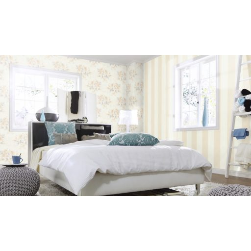 Erismann Quiet Nature/Emma 6359-02 romantikus virágos rózsák krém világosbarna szürkésbézs tapéta
