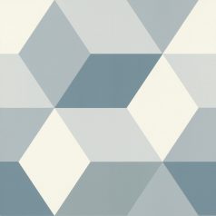   Rasch Sansa 638127 Geometrikus minta fehér szürkéskék és kék tónus tapéta