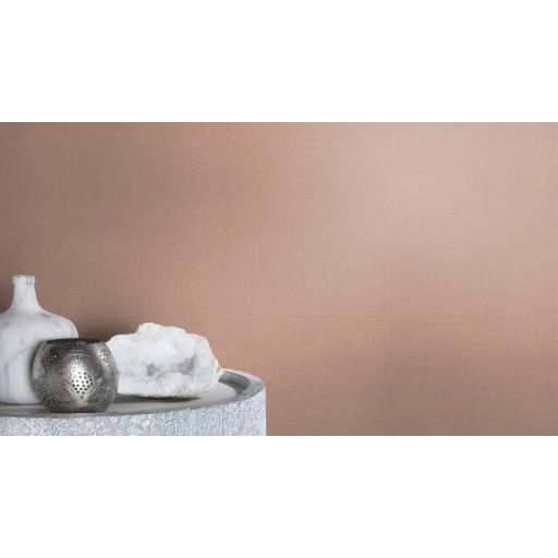 Rasch Andy Wand 639650 Natur Egyszínű textilstruktúra terrabarna finom ezüst akcentusok tapéta