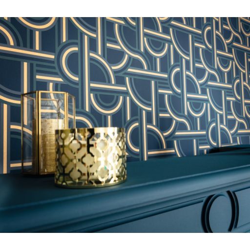 Caselio Labyrinth 64526100 LIFE Egyszínű finoman strukturált sötét petrolkék tapéta