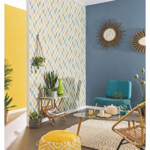 Caselio Only Blue 68526460 Strukturált egyszínű szövetminta kék/sötétkék tapéta