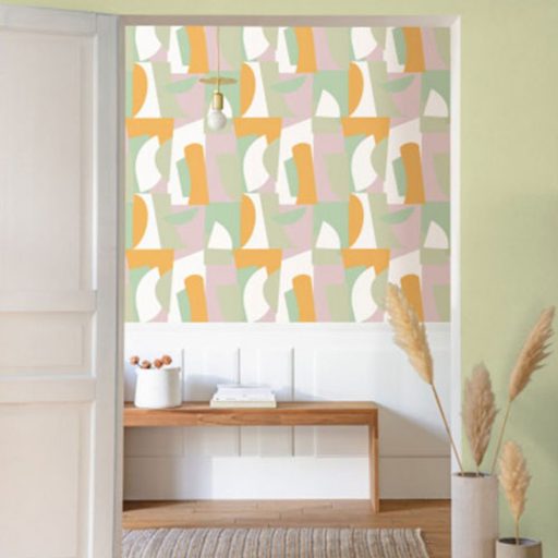 Caselio Outlines 64527721 Finoman strukturált egyszínű minta mandulazöld tónus tapéta