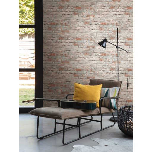 Rasch Andy Wand 649420 Natur kultikus Loft téglafal világosszürke szürkésbarna téglapiros tapéta