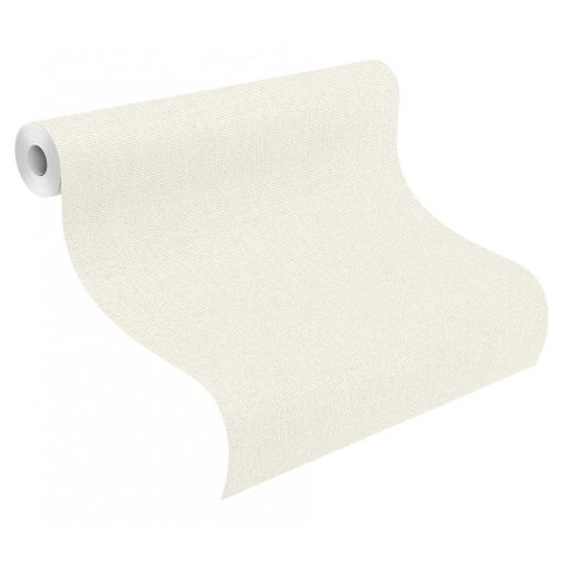 Meleg krém tónusú textilminta fémes ezüst kiemelés tapéta