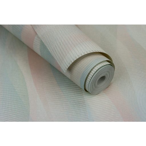 Gyengéd grafikus hullámok szép dinamika harmonikus megjelenés rózsaszín pasztell kék és zöld tapéta