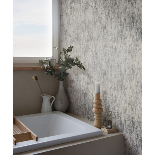 Természetes meszelt famintázat törtfehér szürke tónusok enyhe fény tapéta